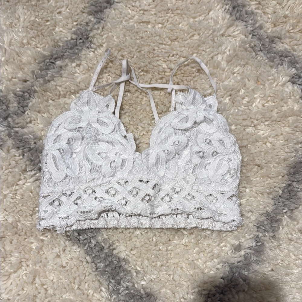 Elegant White Lace Bralette Top